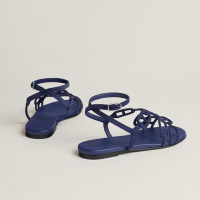 Blue - Hermès women's leather sandals and slides | Hermès USA
